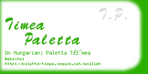 timea paletta business card